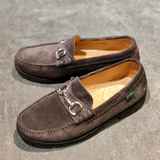 美品【PARABOOT】パラブーツ コロー ビットローファー スエード ダークグレー サイズ UK6.5