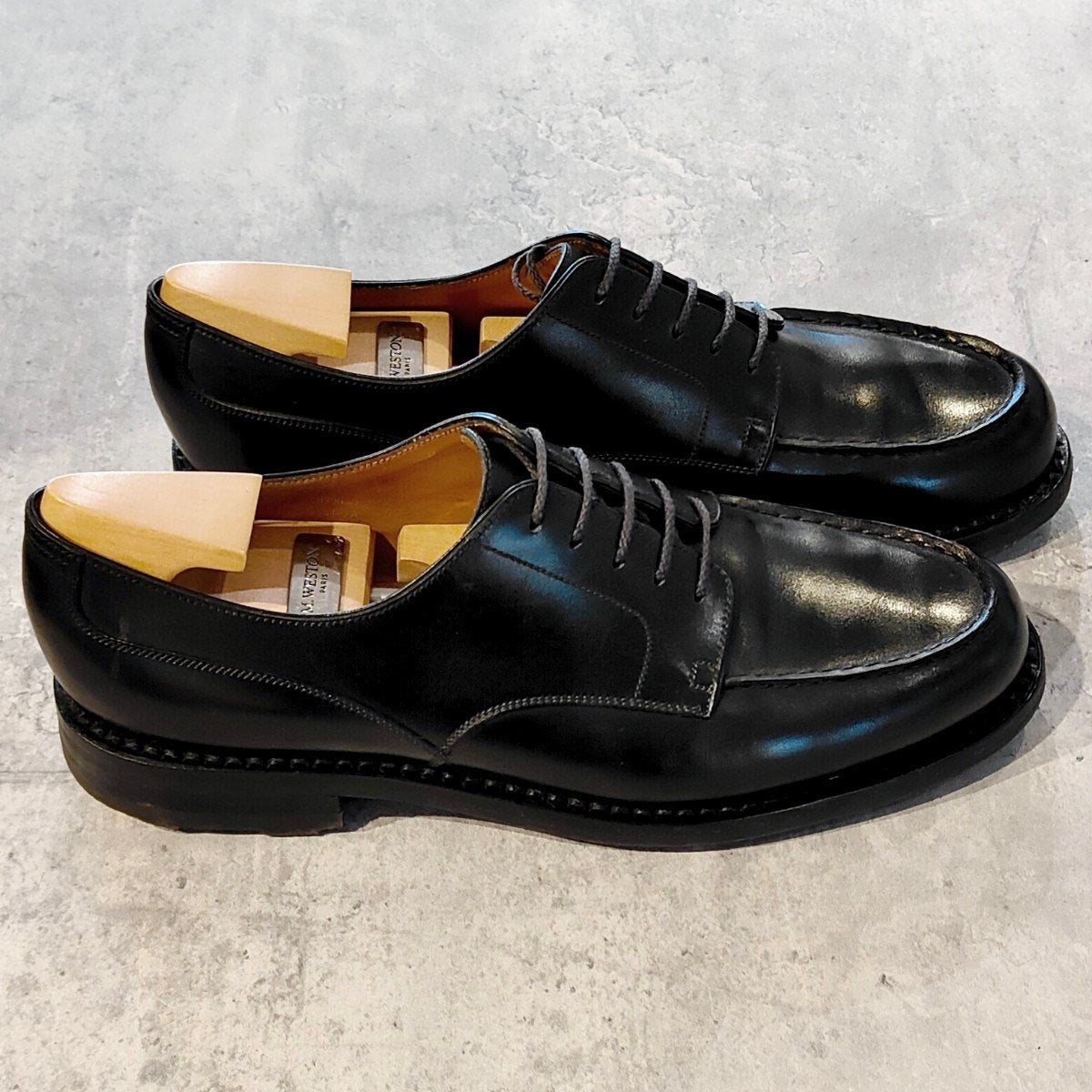 美品 【J.M.WESTON】ジェイエムウエストン 641 ゴルフ Uチップ ボックスカーフ ブラック サイズ UK7C 31ラスト 参考定価￥187,000-