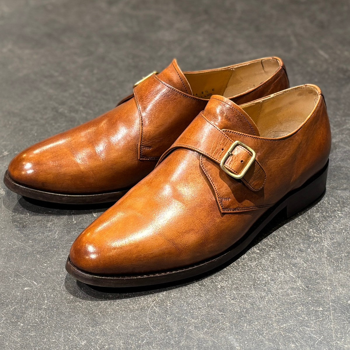 【Lloyd Footwear】ロイドフットウェア 2822ER04 シングルモンク ダイナイトソール  カーフ ブラウン サイズ UK8.5E