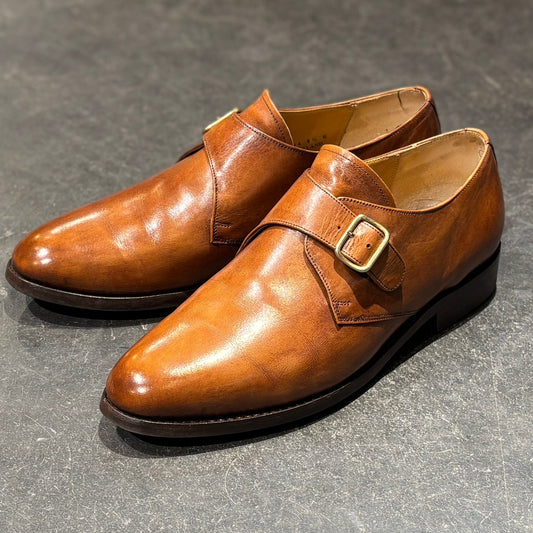 【Lloyd Footwear】ロイドフットウェア 2822ER04 シングルモンク ダイナイトソール  カーフ ブラウン サイズ UK8.5E