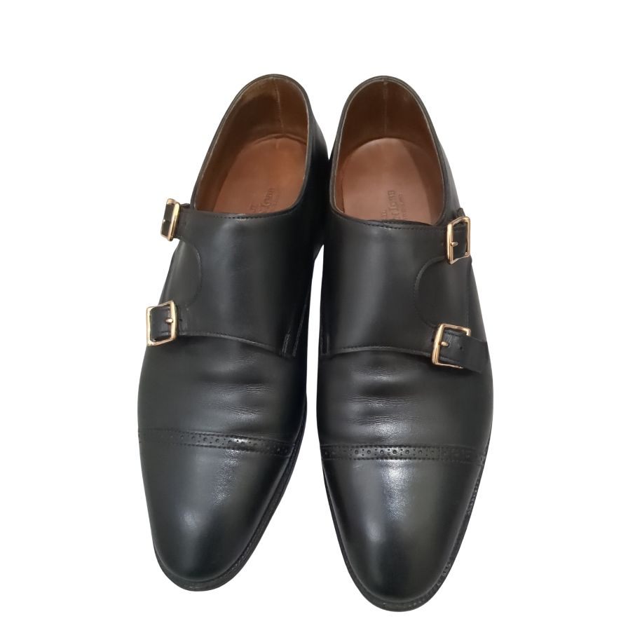 【JOHN LOBB】ジョンロブ レザーシューズ ダブルモンク フィリップ2 ダブルバックル ブラック メンズ サイズUK6E 7000ラスト