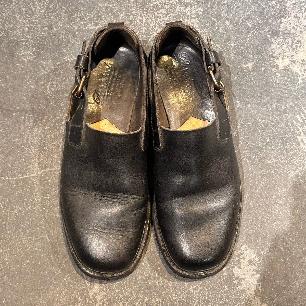 【Paraboot】パラブーツ  バックストラップサンダル カーフ ブラック サイズUK5