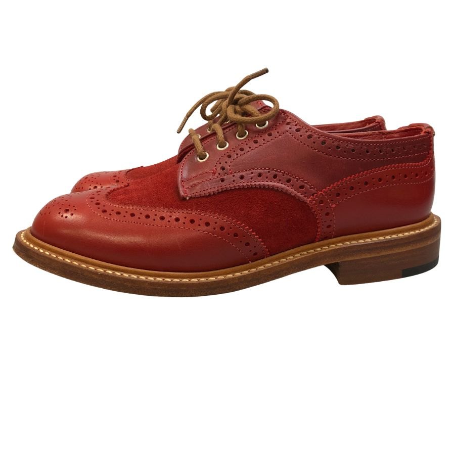 【Tricker’s】トリッカーズ L5633 カントリーシューズ カーフ スエード レッド UK4ハーフ