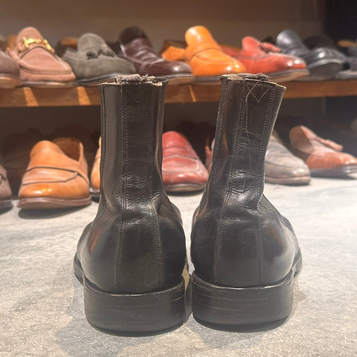 【PARABOOT】パラブーツ  サイドゴアブーツ カーフ ブラック サイズ44
