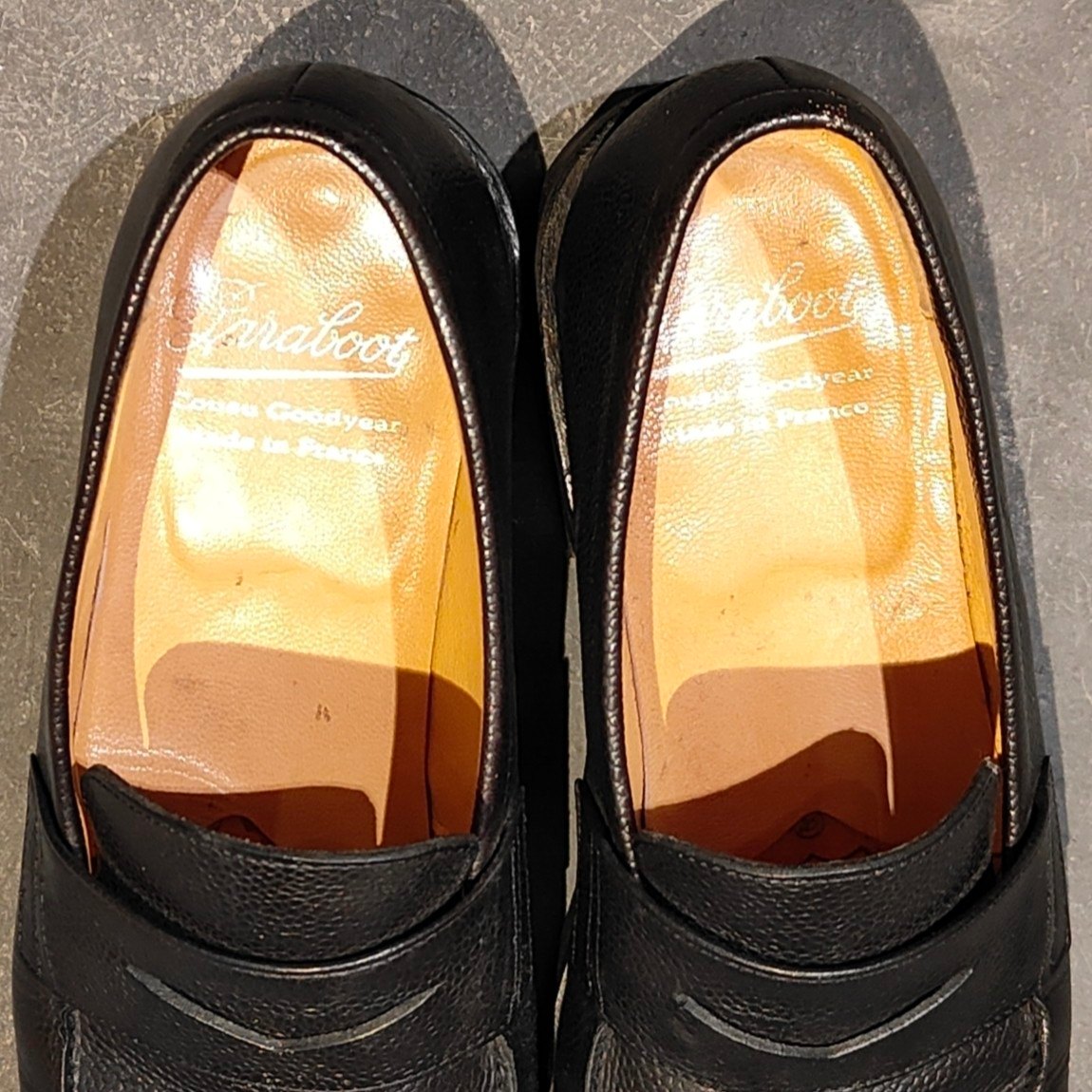 【Paraboot】パラブーツ アドニス コインローファー グレインレザー ブラック サイズUK5 参考定価￥99,000-