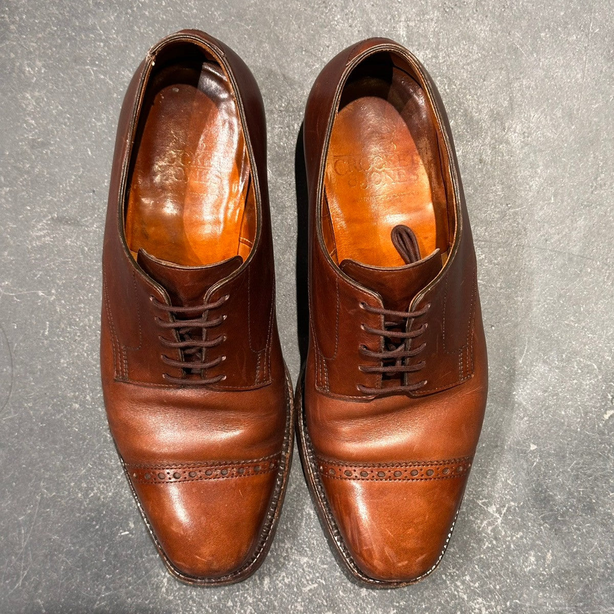 Crockett & Jones クロケットアンドジョーンズ　6.5 　茶 美品☆クロケット&ジョーンズ 6.5E【モデル定価￥86,900