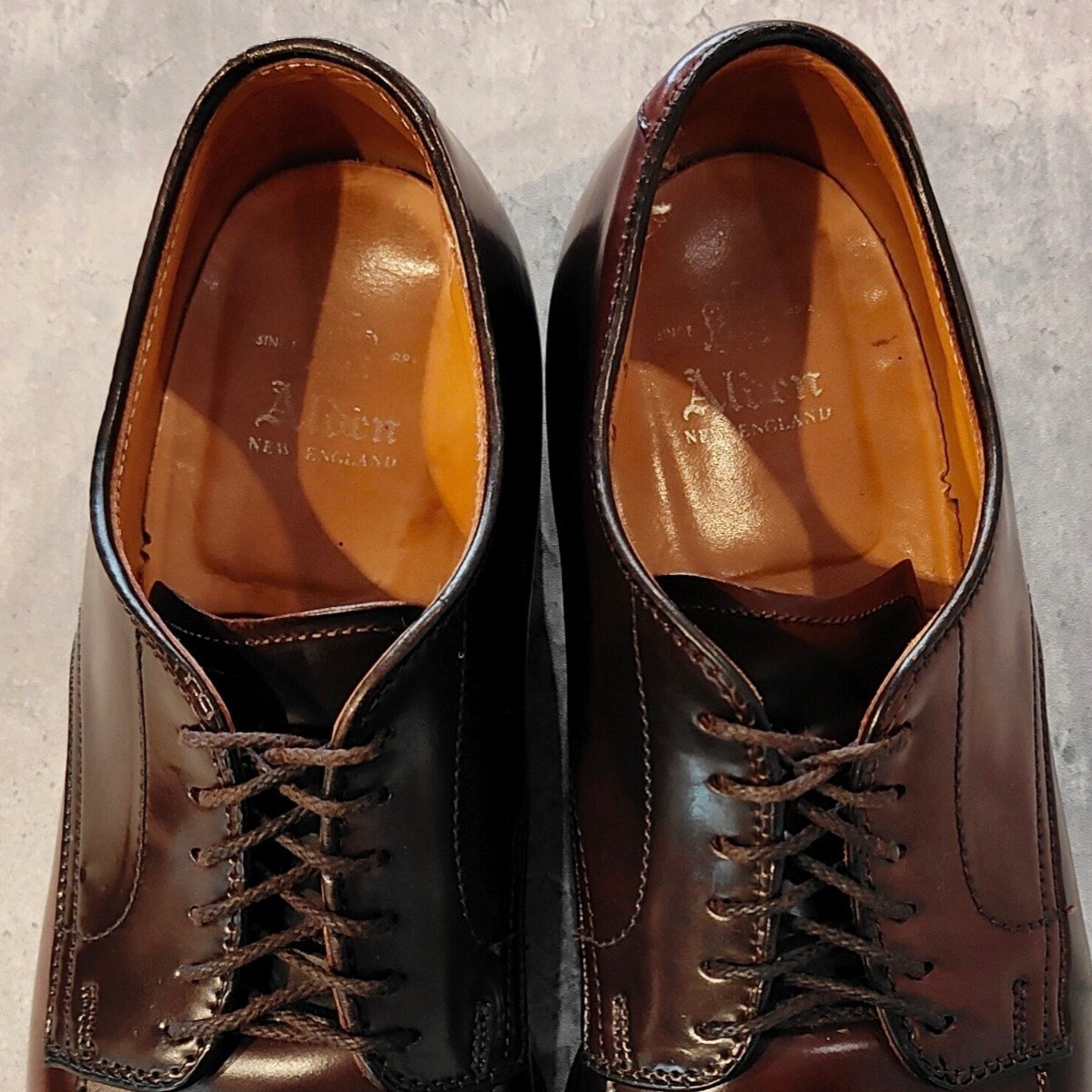 【ALDEN】オールデン 54321 Vチップ コードバン ダークバーガンディ US6.5D モディファイドラスト 参考定価￥234,300-