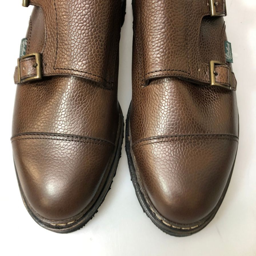 【PARABOOT】パラブーツ ダブルモンク ウィリアム  グレインレザー ブラウン ブラウン メンズ サイズUK6.5