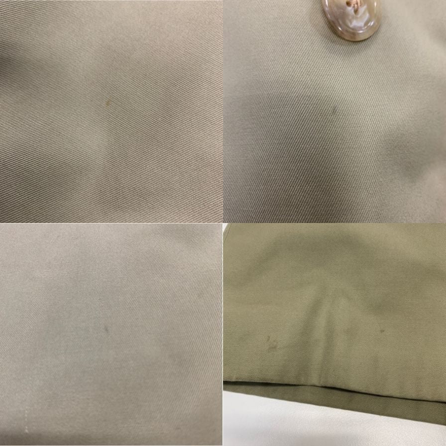 【Burberry】バーバリー バルカラーコート 旧タグ ライナー付き カーキ メンズ サイズ160