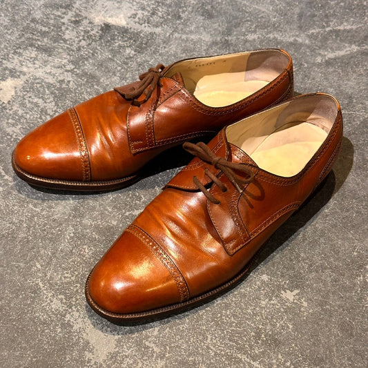 【TANINO CRISCI】タニノクリスチー  キャップトゥダービー カーフ ブラウン サイズUK8D