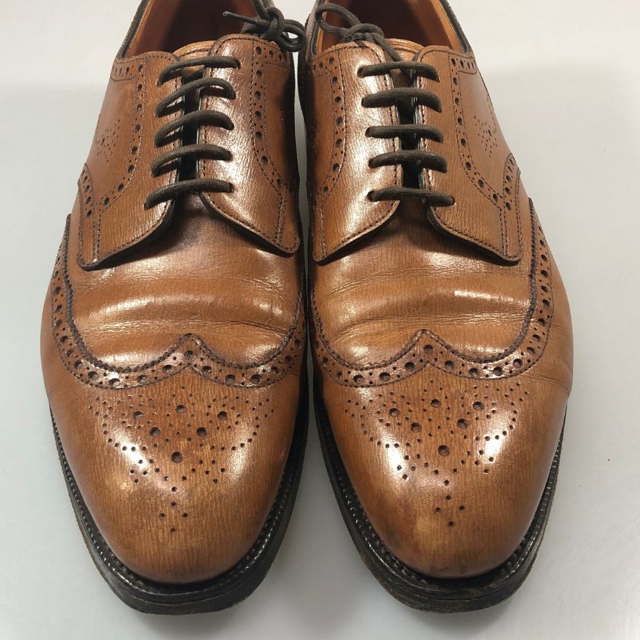 【オンライン限定】【EDWARD GREEN】エドワードグリーン レザーシューズ サンドリンガム フルブローグ メンズ ブラウン サイズ7D EDWARD GREEN