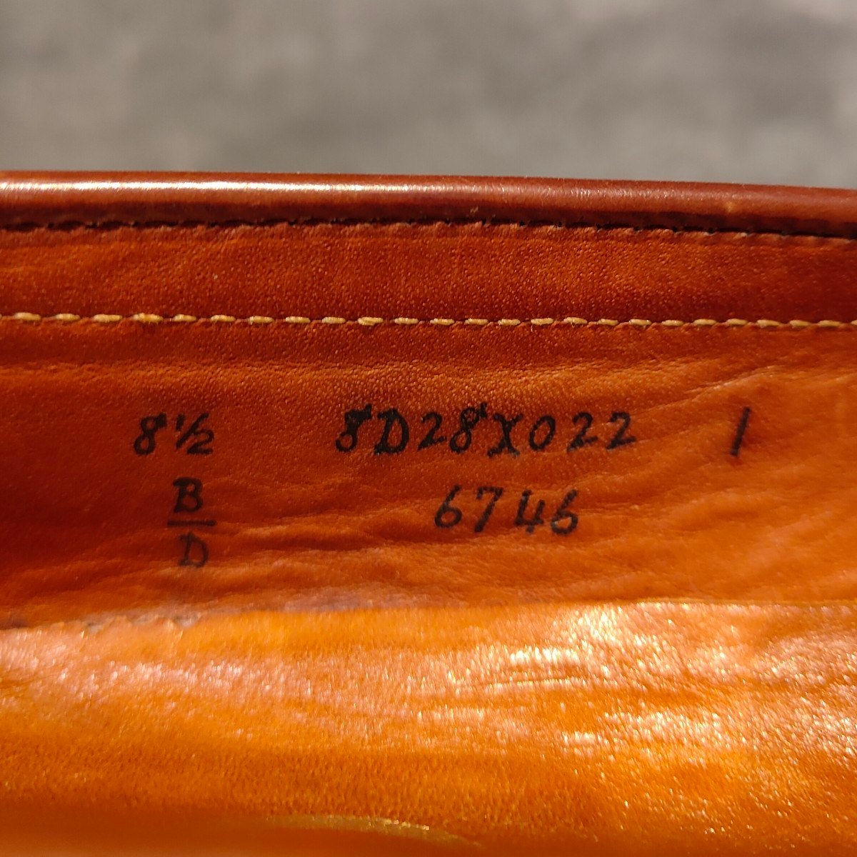 希少 美品【ALDEN】オールデン H.Stockton別注 6746 ペニーローファー コードバン ウイスキー サイズUS8.5D バンラスト