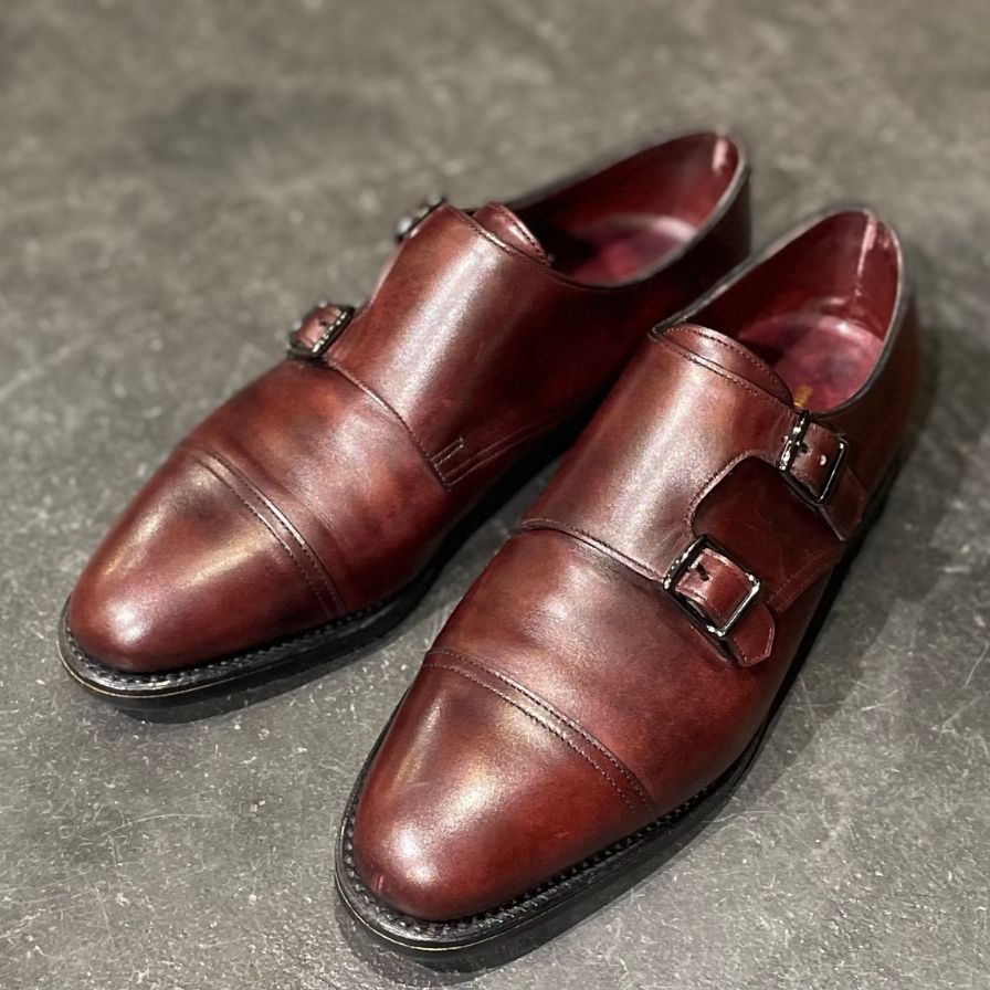 リジェクト品【JOHNLOBB】ジョンロブ ウィリアム  ダブルモンク ブラウン カーフ サイズ UK5D 9795ラスト