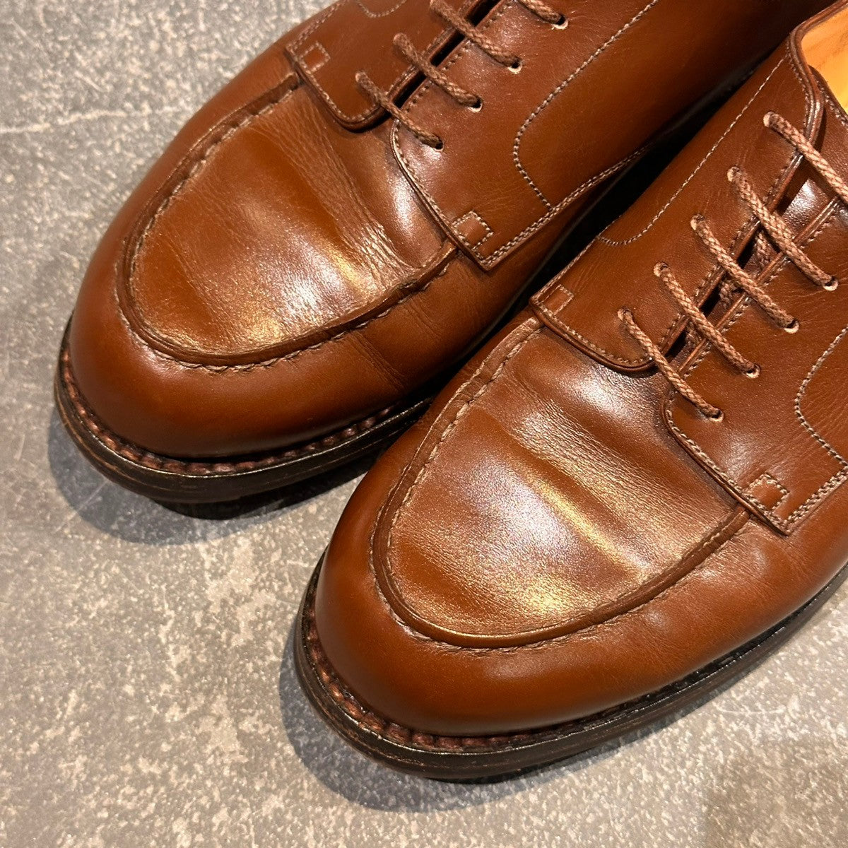 【J.M.WESTON】ジェイエムウエストン 641 ゴルフ Uチップ カーフ ブラウン サイズUK6D 31ラスト