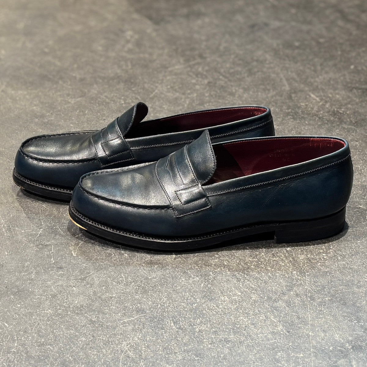 【J.M.WESTON】ジェイエムウエストン 180  シグニチャーローファー ボックスカーフ ブルー  サイズ 5.5C 41ラスト 参考定価￥156,200-