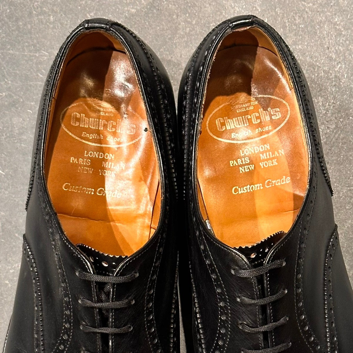 【Church's】チャーチ ディプロマット セミブローグ 四都市 カーフ ブラック サイズUK100F 100ラスト