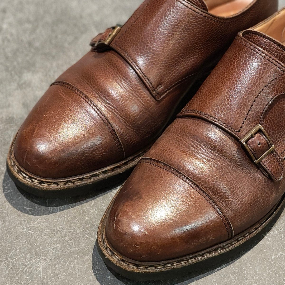 PARABOOT】パラブーツ ウィリアム ダブルモンク グレインレザー