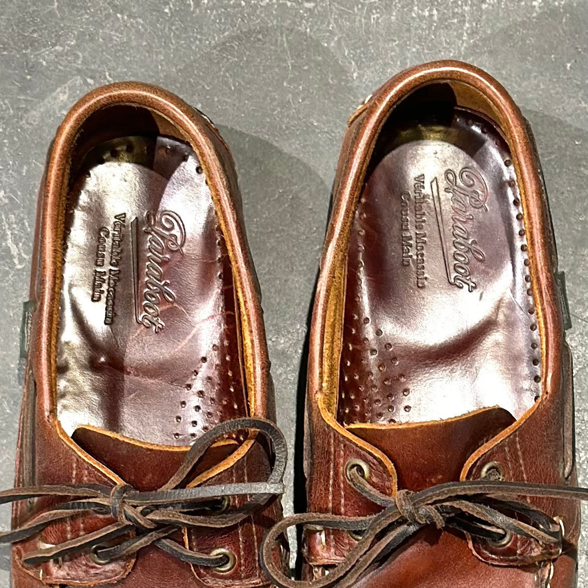 美品【PARABOOT】パラブーツ バース デッキシューズ カーフ ブラウン サイズ5.5