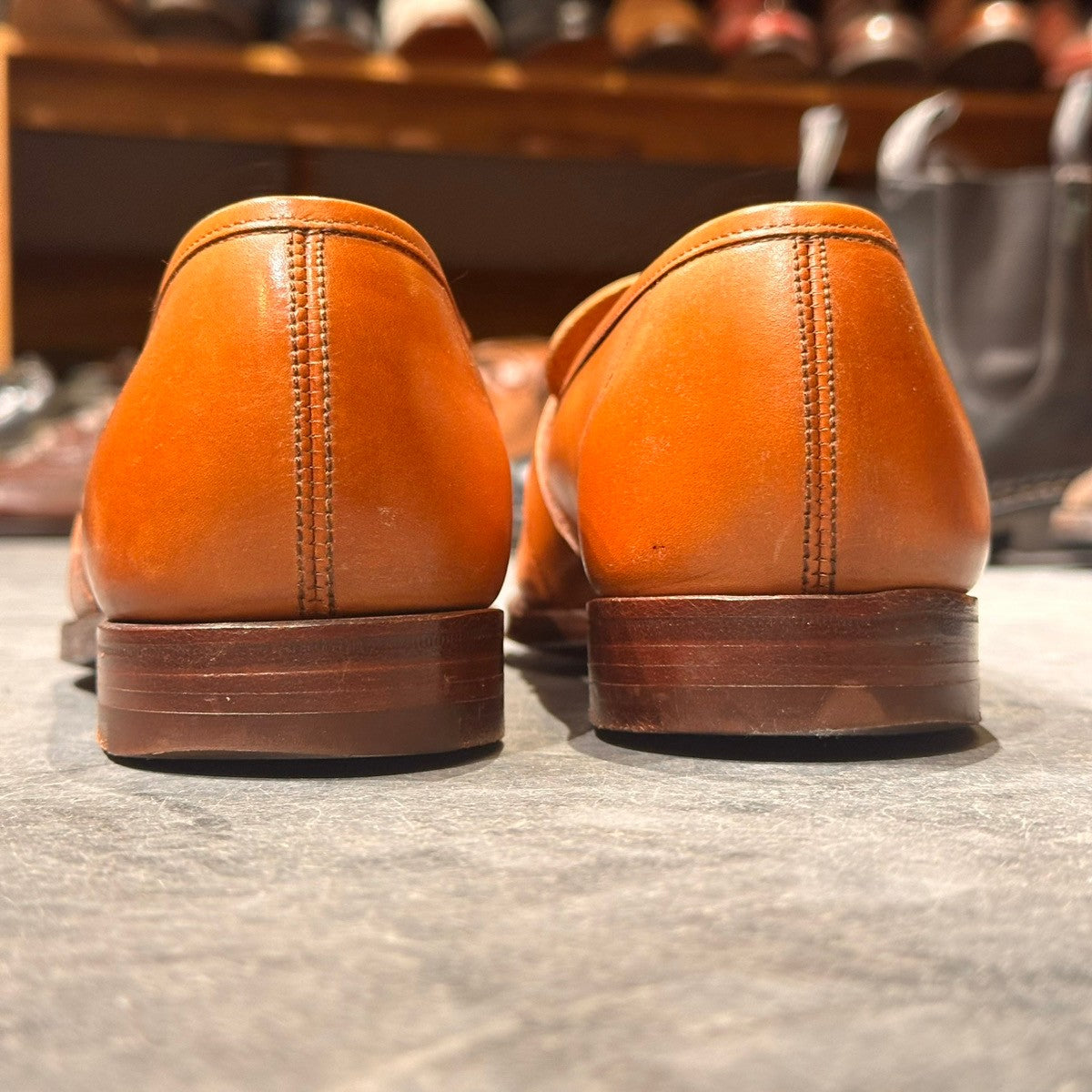 【GEORGE CLEVERLEY】ジョージクレバリー 48522 ローファー カーフ アンラインド ブラウン サイズUK5.5E