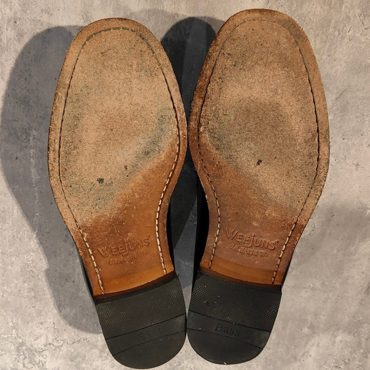 美品【G.H.Bass&Co.】ジーエイチバス 10944 ローガン ローファー ガラスレザー ブラック サイズ US8D