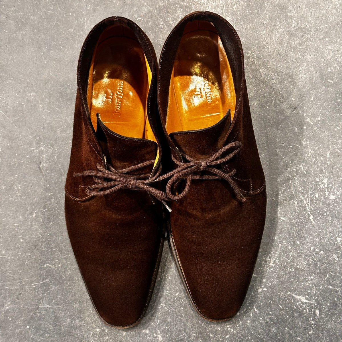 美品【JOHNLOBB】ジョンロブ ロムゼイ チャッカブーツ Jスタンプ  スエード ブラウン サイズUK7D 8000ラスト