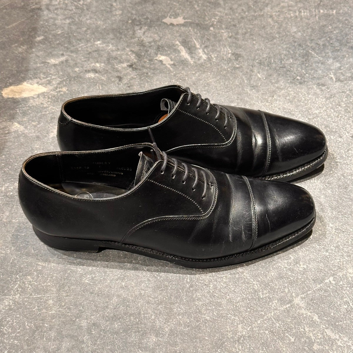 【CROCKETT&JONES】クロケット&ジョーンズ ストレートチップ オードリー カーフ ブラック サイズUK6D 337ラスト