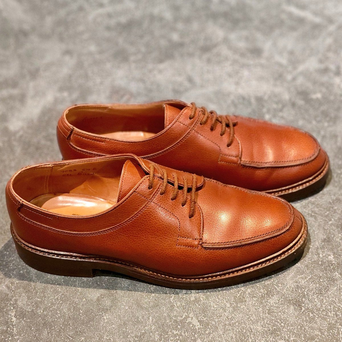 希少 極美品【JOHN LOBB】ジョンロブ PARISロゴ ブッシュ Uチップ グレインレザー ブラウン サイズUK5.5E 292ラスト