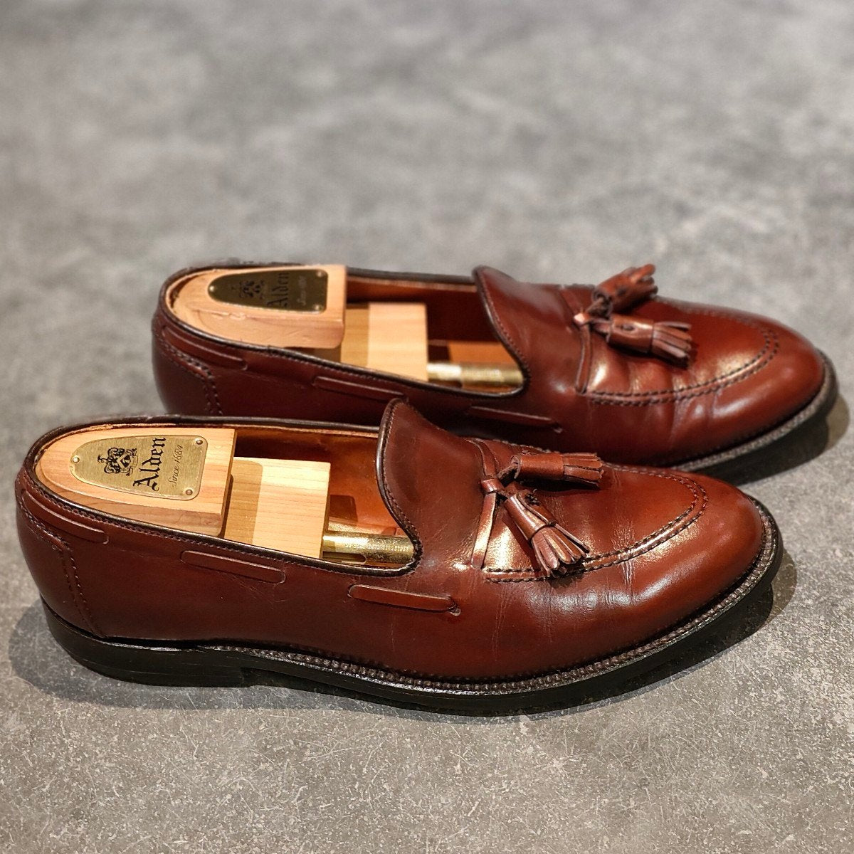 希少 美品【ALDEN】オールデン 01922 ブルックスブラザーズ タッセルローファ カーフ ブラウン サイズUS9.5D アバディーンラスト