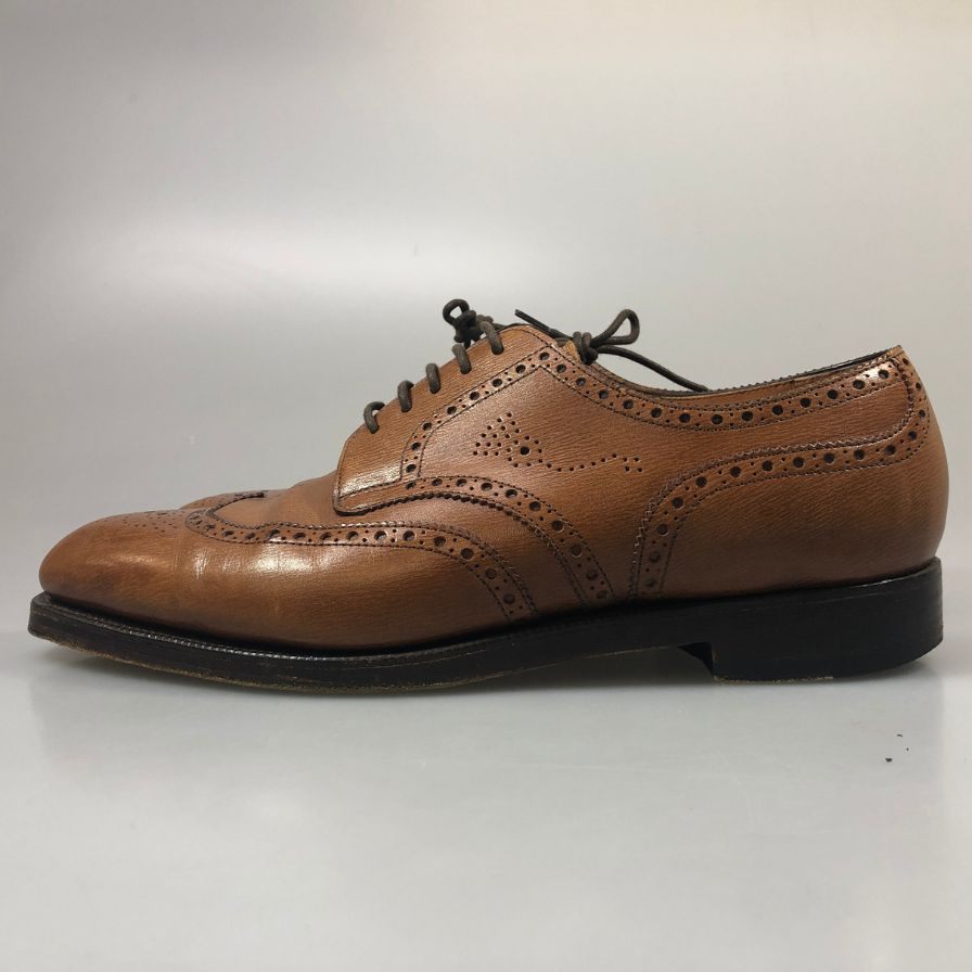 【オンライン限定】【EDWARD GREEN】エドワードグリーン レザーシューズ サンドリンガム フルブローグ メンズ ブラウン サイズ7D EDWARD GREEN