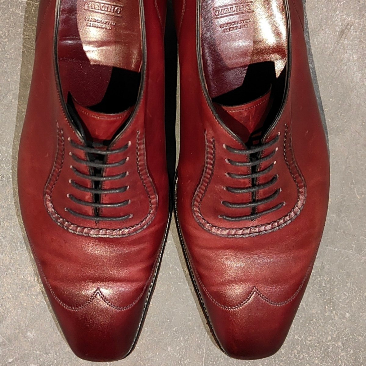 極美品【GAZIANO&GIRLING】ガジアーノ&ガーリング ウエストバリー  ウイングチップ バーガンディ サイズ UK8E TG73ラスト