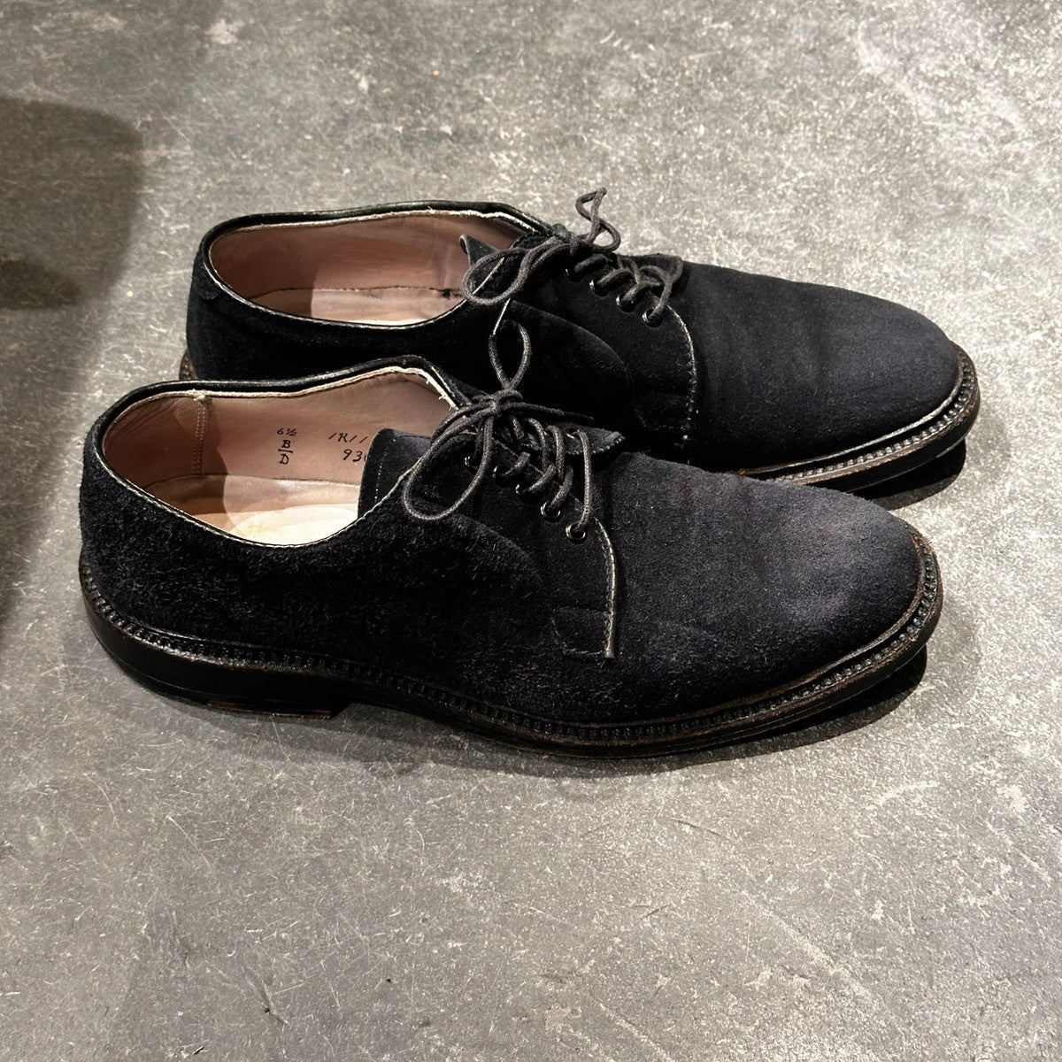 希少【ALDEN】オールデン 93036 BEAUTY&YOUTH別注 プレーントゥ スエード ネイビー サイズUS6.5D バリーラスト