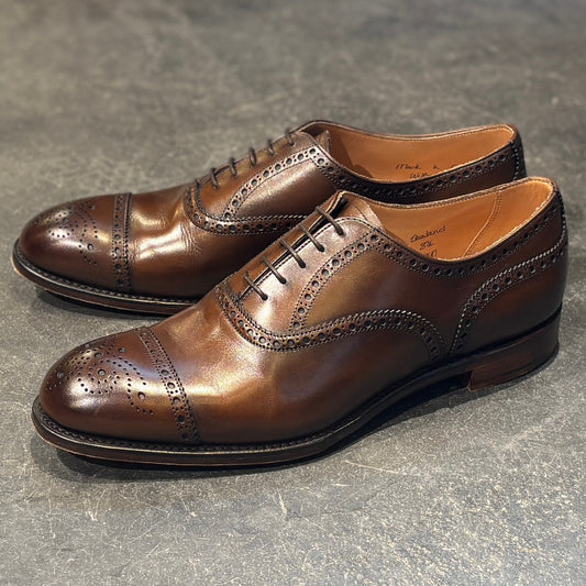 【JOSEPH CHEANEY】ジョセフチーニー ウィルフレッド セミブローグ カーフ ダークブラウン サイズUK8.5F