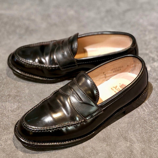 極美品【ALDEN】オールデン 99362 ペニーローファ コードバン ブラック サイズUS8D バンラスト参考定価￥224,400-