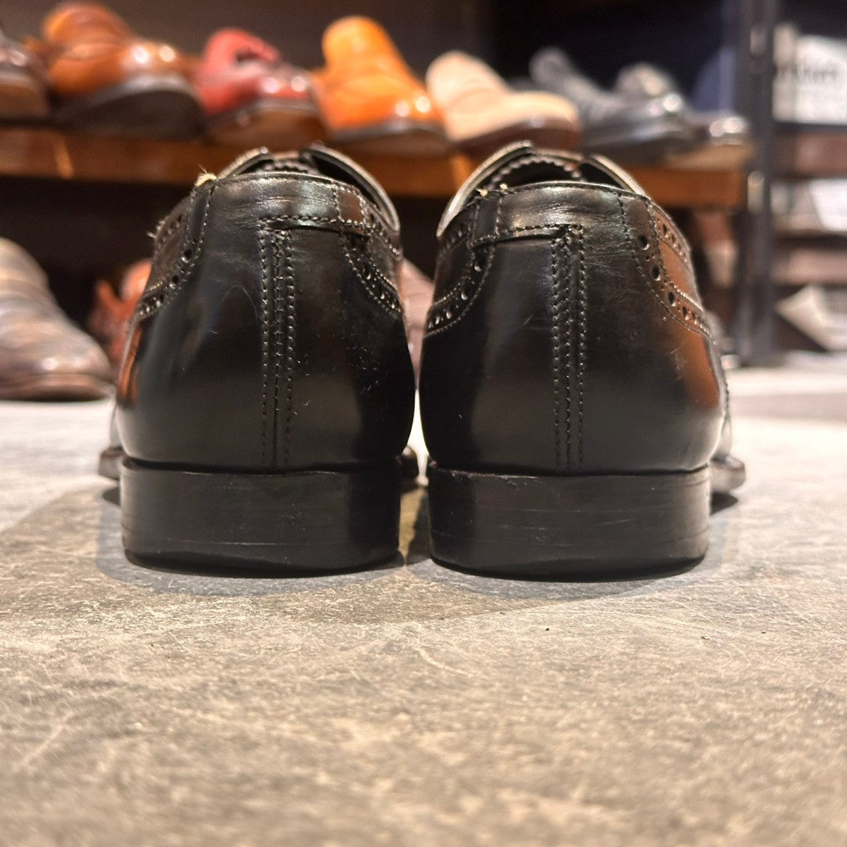 【CROCKETT&JONES】クロケット&ジョーンズ フルブローグ カーフ ブラック サイズUK7D