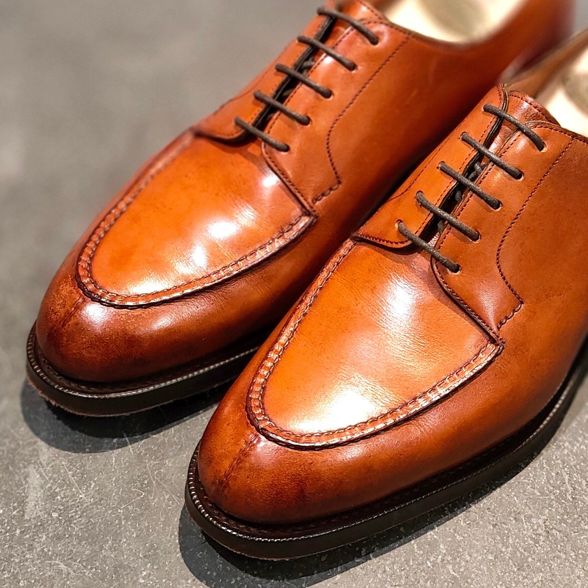 極美品【EDWARD GREEN】エドワードグリーン ドーバー Uチップ カーフ チェスナット サイズ UK6E 32ラスト定価￥324,500-