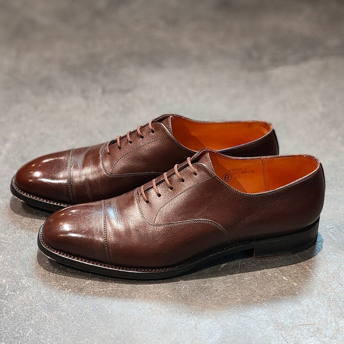 美品 【J.M.WESTON】ジェイエムウエストン 300 ストレートチップ Bスタンプ カーフ ダークブラウン サイズ6C 11ラスト 参考定価170,500-