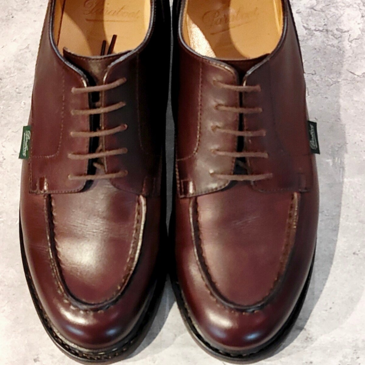 使用数回【Paraboot】パラブーツ シャンボード Uチップ リスレザー ブラウン サイズ UK7 参考定価￥110,000-
