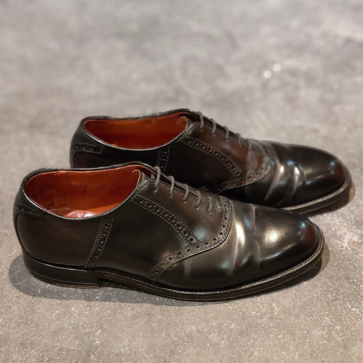 美品【ALDEN】オールデン シップス別注 993 サドル コードバン ブラック サイズ US7.5D バリーラスト