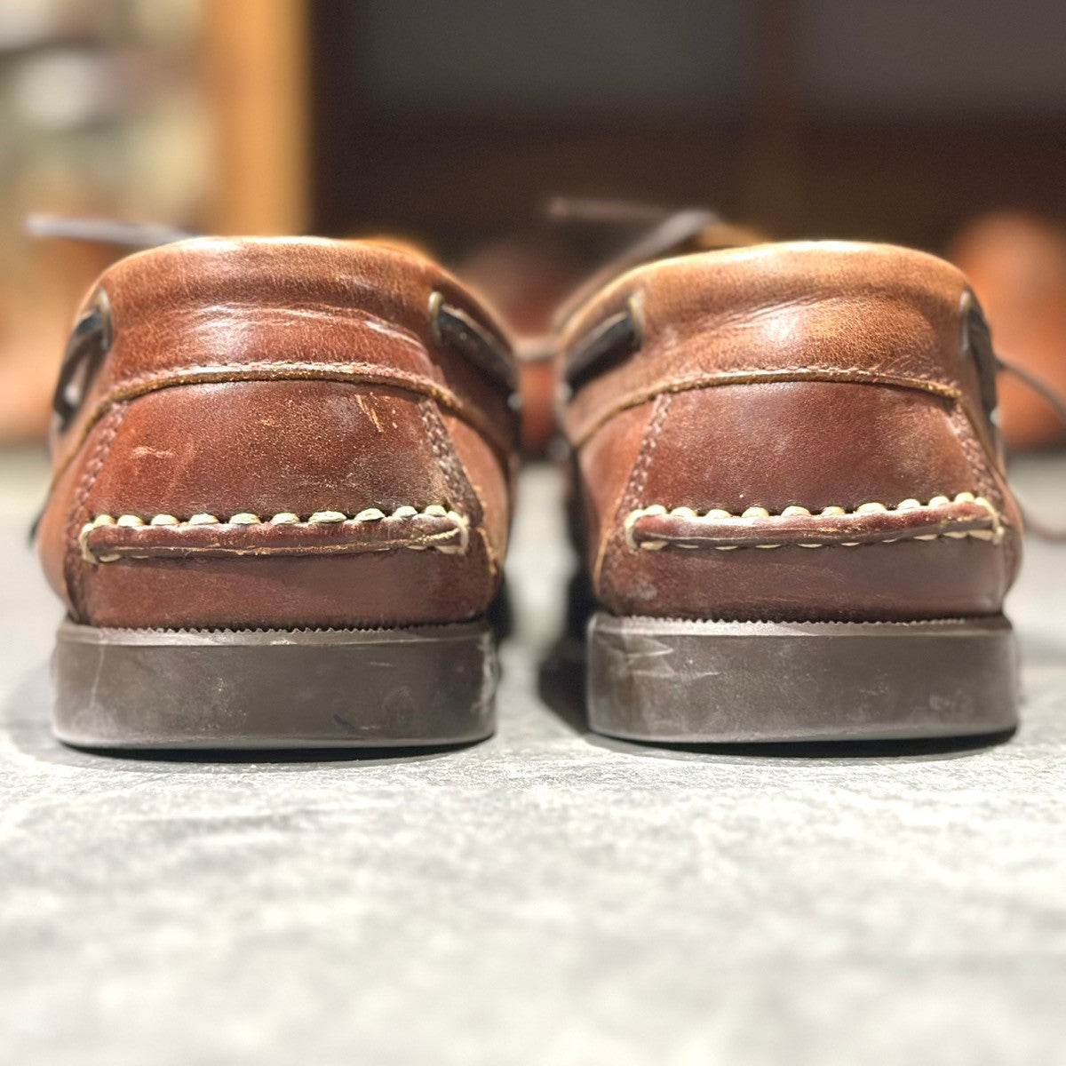 美品【PARABOOT】パラブーツ バース デッキシューズ カーフ ブラウン サイズ5.5
