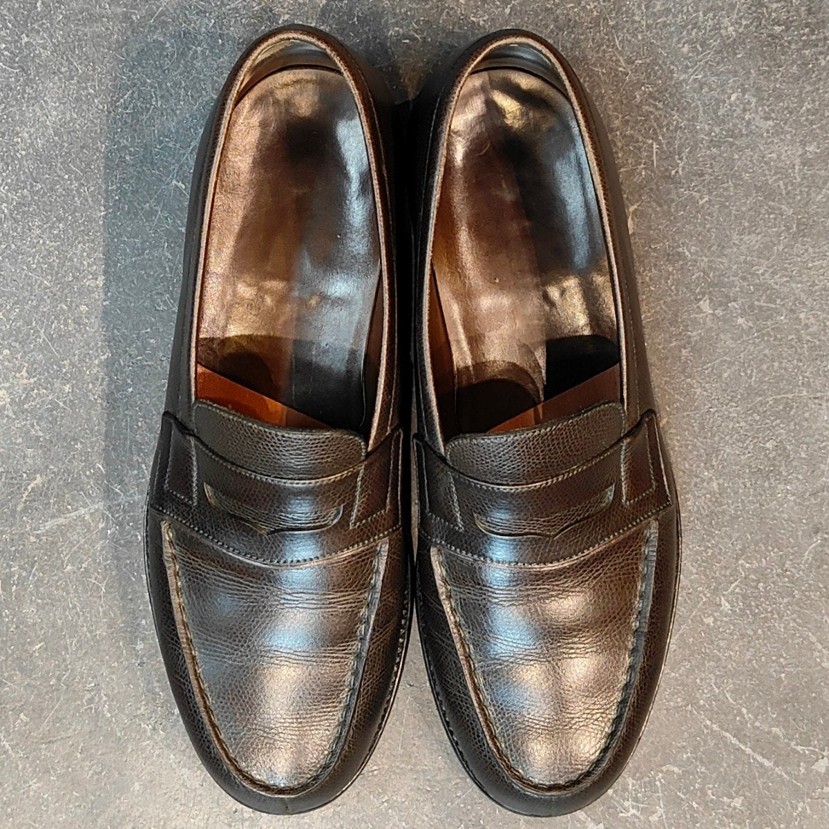 希少 美品【J.M.WESTON】ジェイエムウエストン 180 シグニチャーローファー 120周年記念限定ライン「カントリー・クラブ」コレクション 2011年モデルグレインレザー ブロンズグリーン サイズ U6.5C 41ラスト 現行参考定価￥156,200-