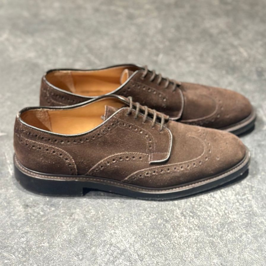 【JOSEPH CHEANEY】ジョセフ チーニー  ビジネスシューズ スエード ブラウン（茶系） サイズ 7.5 ラスト
