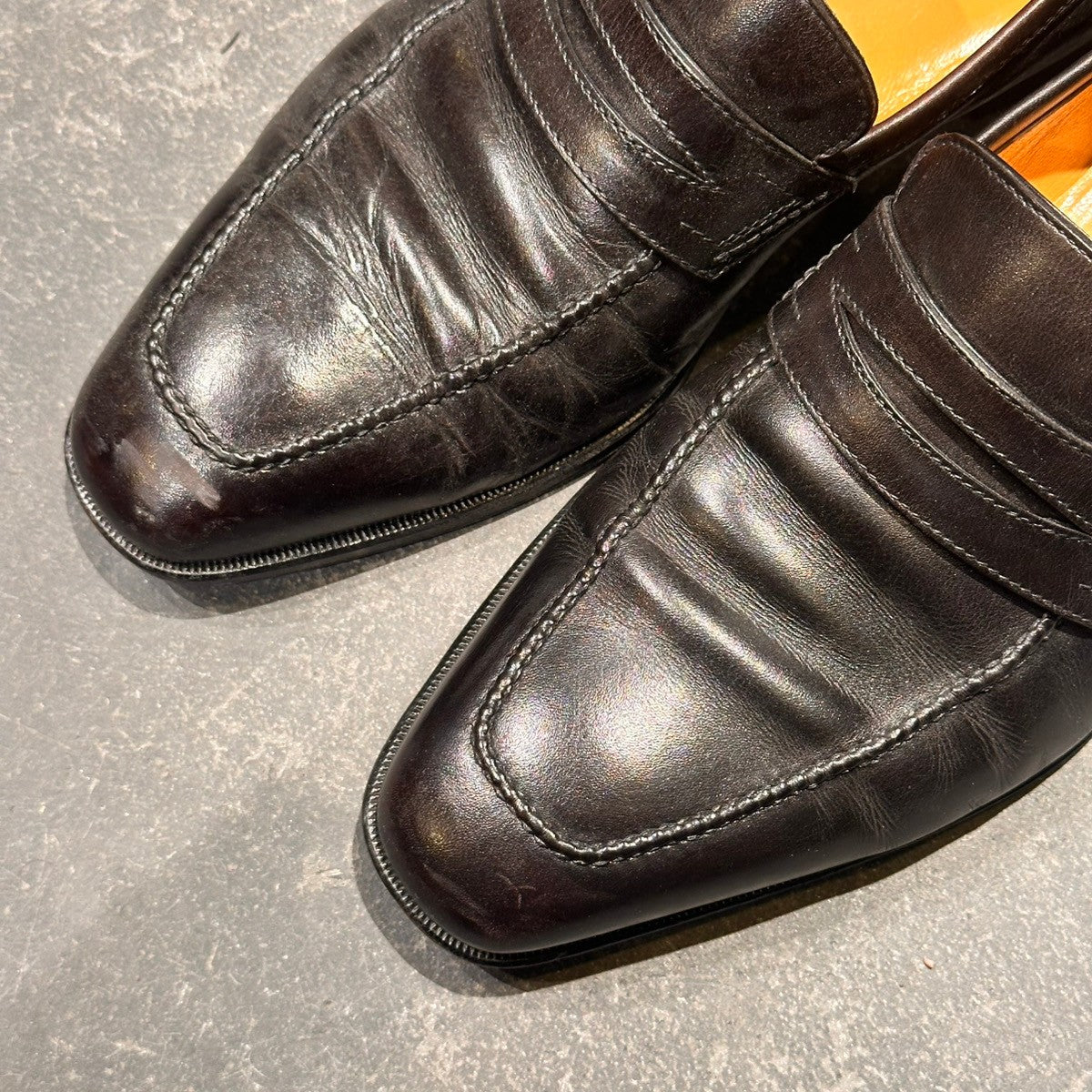 【TANINO CRISCI】タニノクリスチー  ローファー カーフ ブラック サイズUK7