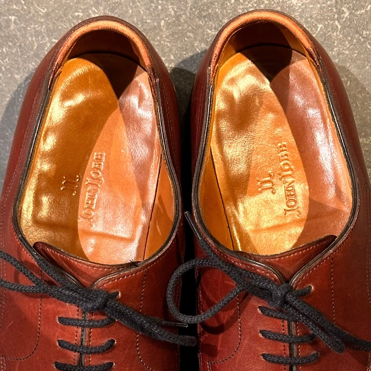 【JOHN LOBB】ジョンロブ ドレイク プレーントゥ ダービー Sスタンプ カーフ バーガンディ サイズUK6.5E 8695ラスト
