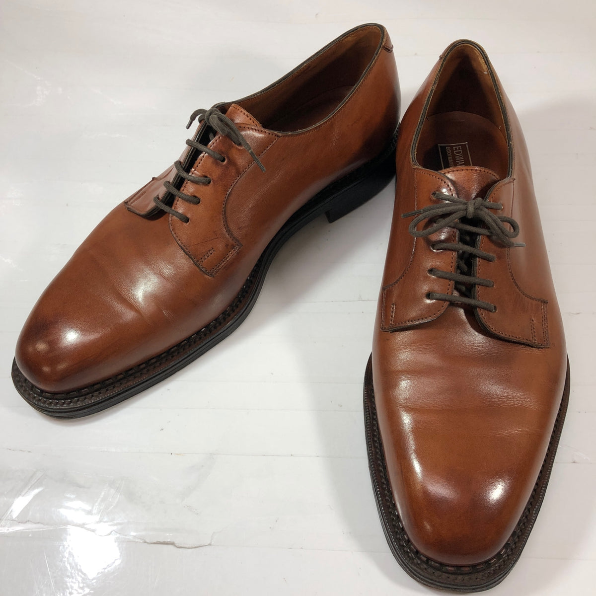 【EDWARD GREEN】エドワードグリーン プレーントゥ ブラウン UK7.5E 808ラスト メンズ