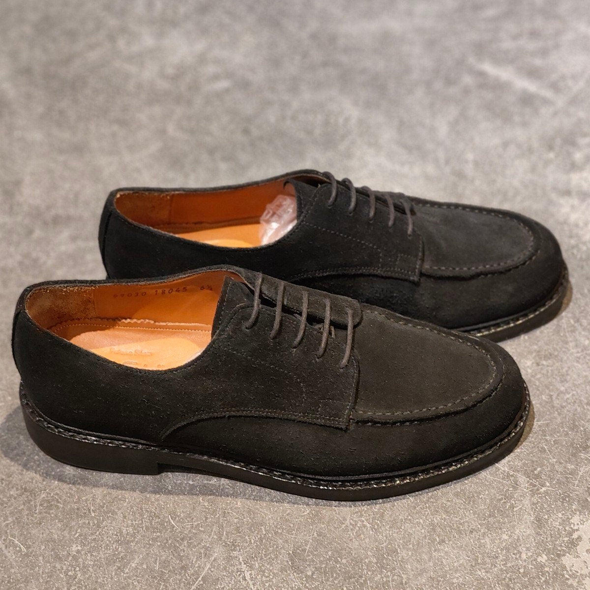 極美品【JALAN SRIWIJAYA】ジャランスリワヤ 99030 Uチップ スエード ブラック サイズUK6.5