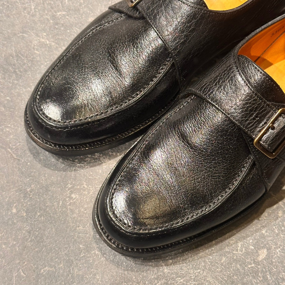 【ORIENTAL】オリエンタル クライド 3303 シングルモンク シュリンクレザー ブラック サイズUS6