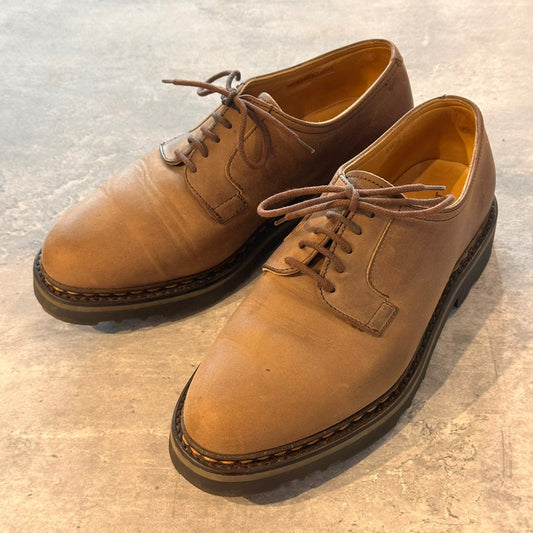 【JOHNLOBB】ジョンロブ ユタ コテージライン ユタ プレーントゥ ヌバックレザー ブラウン サイズUK5.5相当 8695ラスト