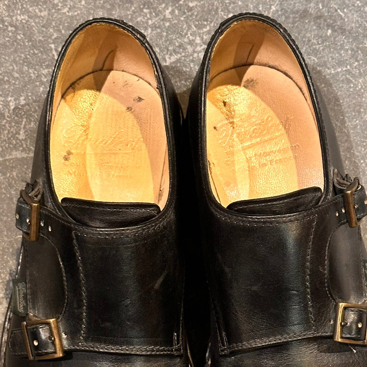 PARABOOT】パラブーツ ウィリアム ダブルモンク カーフ ブラック