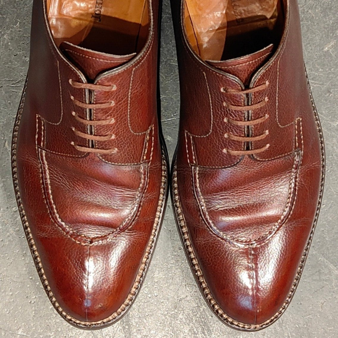 希少 Sスタンプ【JOHN LOBB】ジョンロブ ドデーロ   イタリアボノーラ製 Uチップ グレインレザー ブラウン サイズ UK6E 8695ラスト