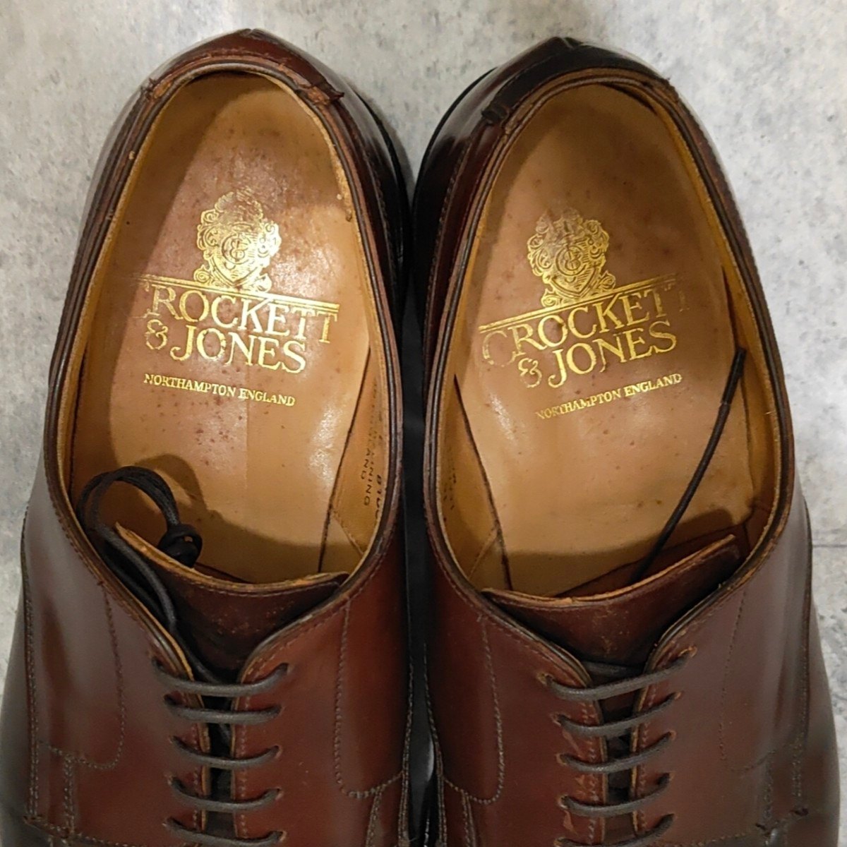 【Crockett&Jones】クロケット&ジョーンズ オンスロー Uチップ コードバン バーガンディ サイズUK7.5E